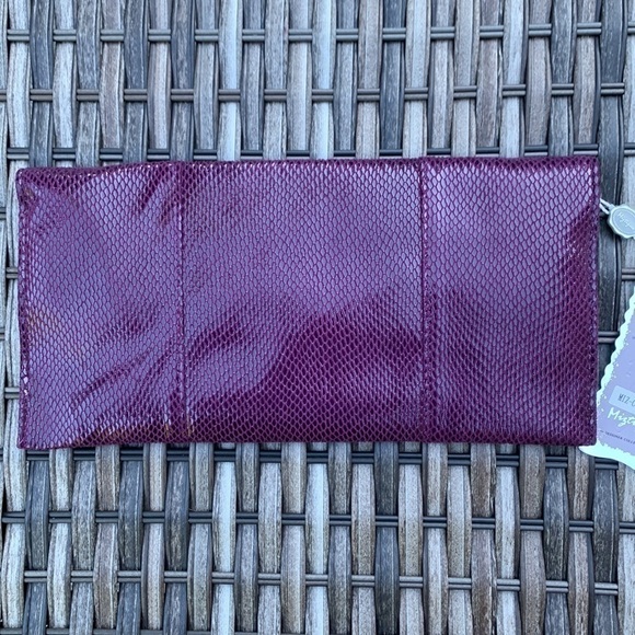 MIZTIQUE Convertible Snakeskin Handbag/Clutch - Plum - Picture 7 of 16